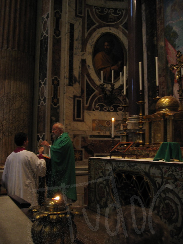 mass at St Joseph's Altar in St Peters