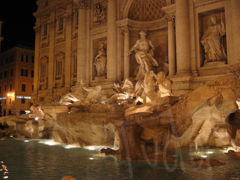 Trevi Fountain at night