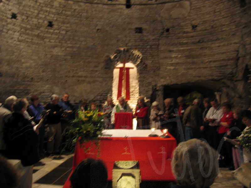 mass at Catacombe di San Domitilla