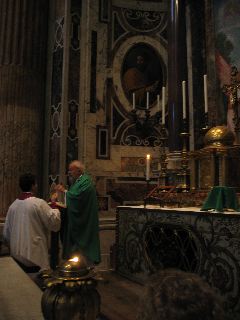 mass at St Joseph's Altar in St Peters