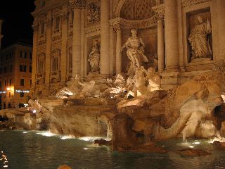 Trevi Fountain at night