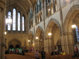 The leaning wall of Christ Church Cathedral