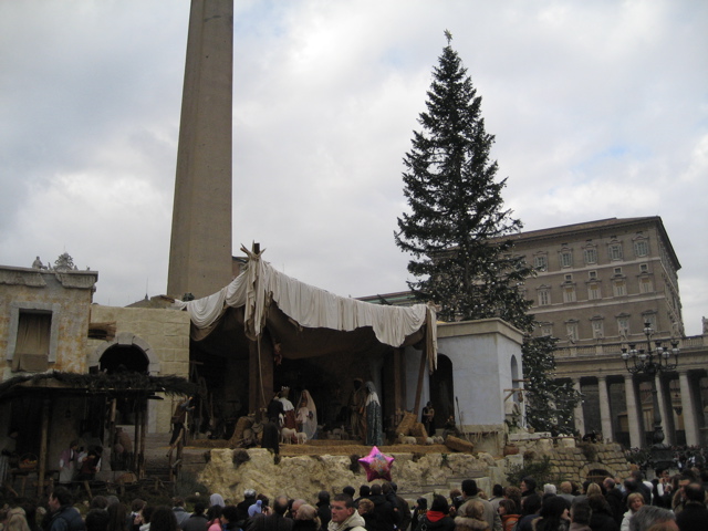 outdoor Vatican nativity