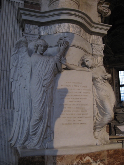 gorgeous statues at Santa Maria del Popolo