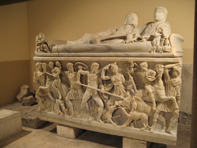 Sarcophagus with the Calydonian boar hunt, the Capitoline Museums