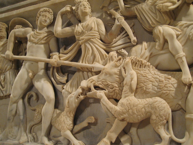 Sarcophagus with the Calydonian boar hunt, the Capitoline Museums