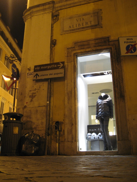 Prada, via Margutta, via Alibert, Via del Babuino