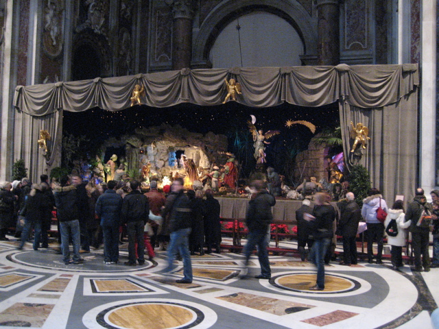 indoor Vatican nativity