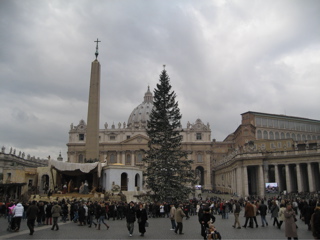 outdoor Vatican nativity