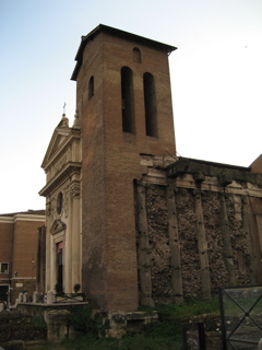 across the street from Tempio della Fortuna Virile