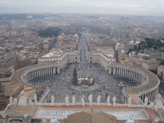 from the dome at St Peter's