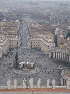 from the dome at St Peter's