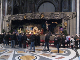 indoor Vatican nativity