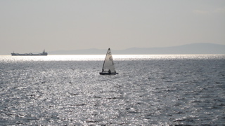 a dinghy outside the jetty