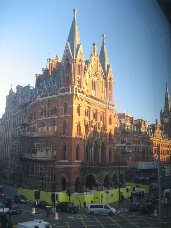 St Pancras from the hostel window