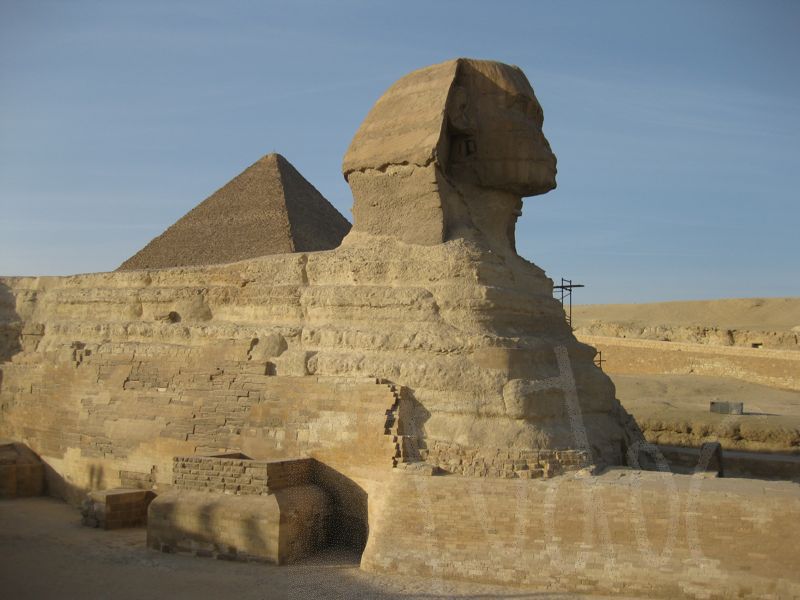 Sphinx and Pyramids at Giza, Egypt, January 2009 - 13