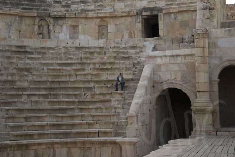 At the theater in Jerash