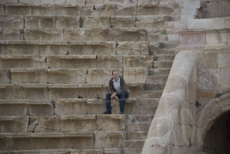 At the theater in Jerash