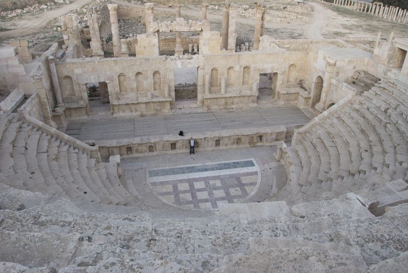 At the theater in Jerash