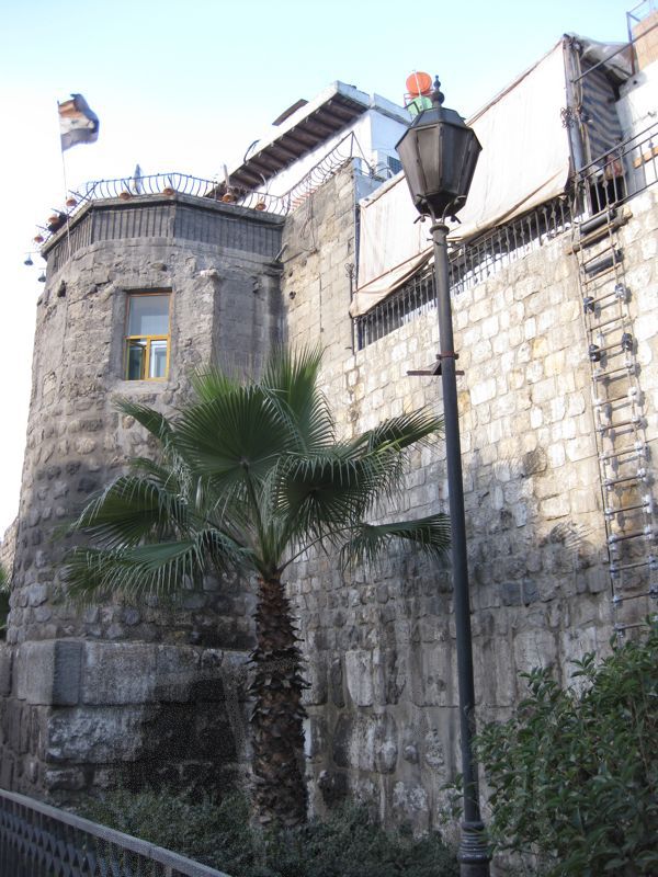 Damascus Hostel in tower on city walls
